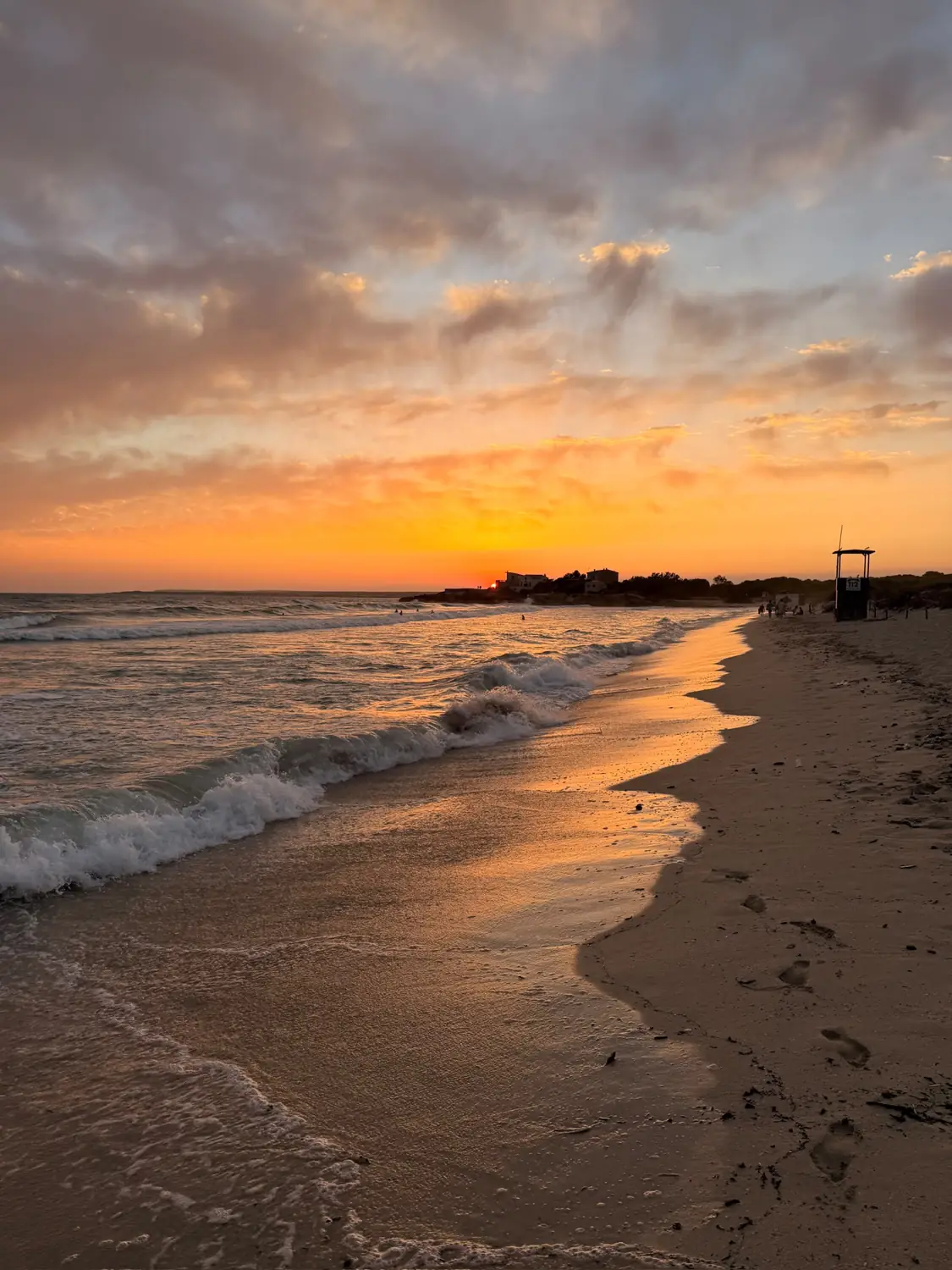 Beach at sunset near the finca
