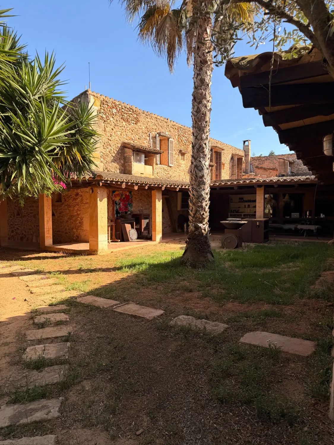 The private finca in Mallorca at golden hour