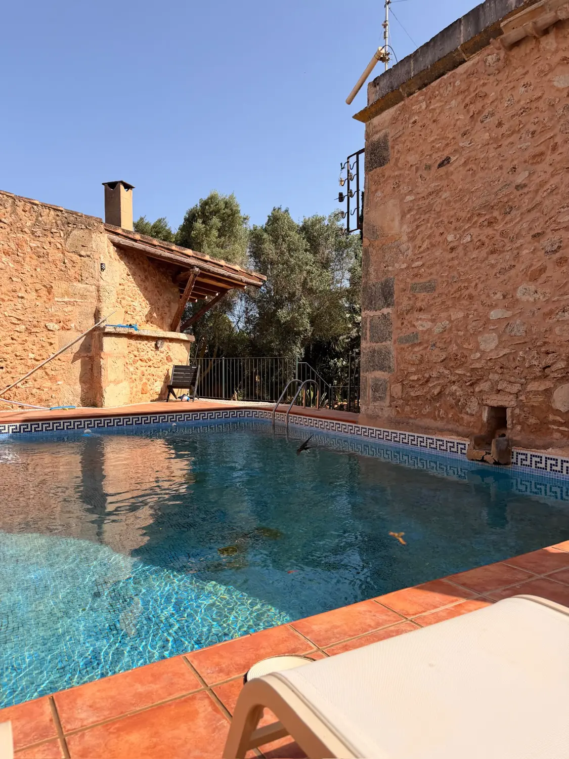 Pool beside the stone finca